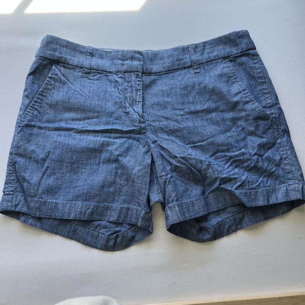 J. Crew | Blue Women's Chino Shorts - Size 4